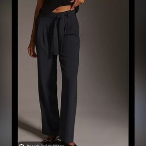 Maeve High Rise Tailored Trouser Slacks Navy Blue - NO BELT